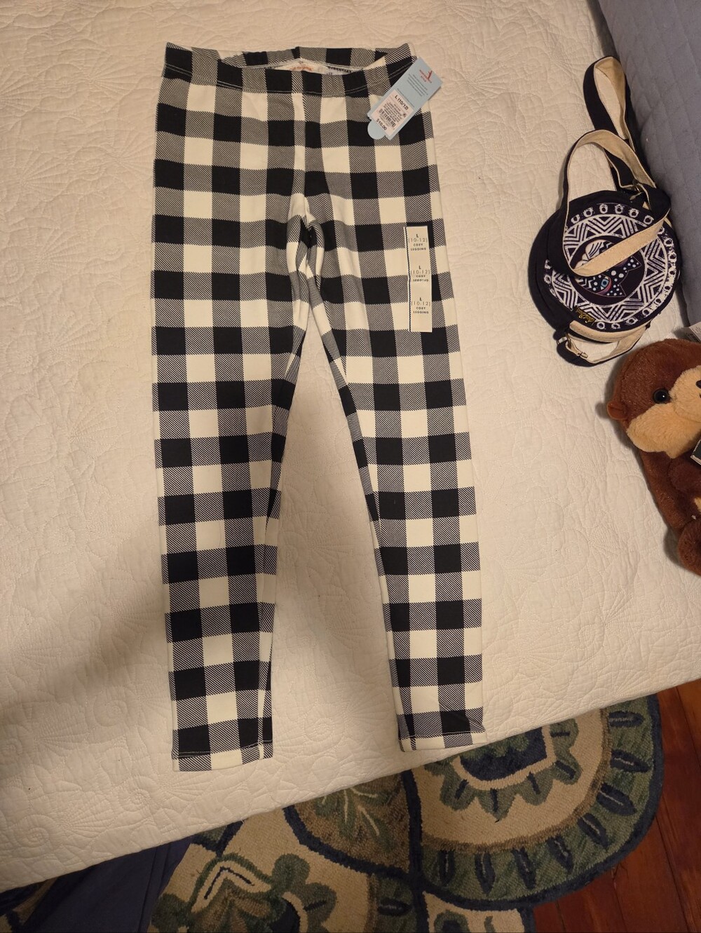Target Black & White Buffalo Check Kids Leggings